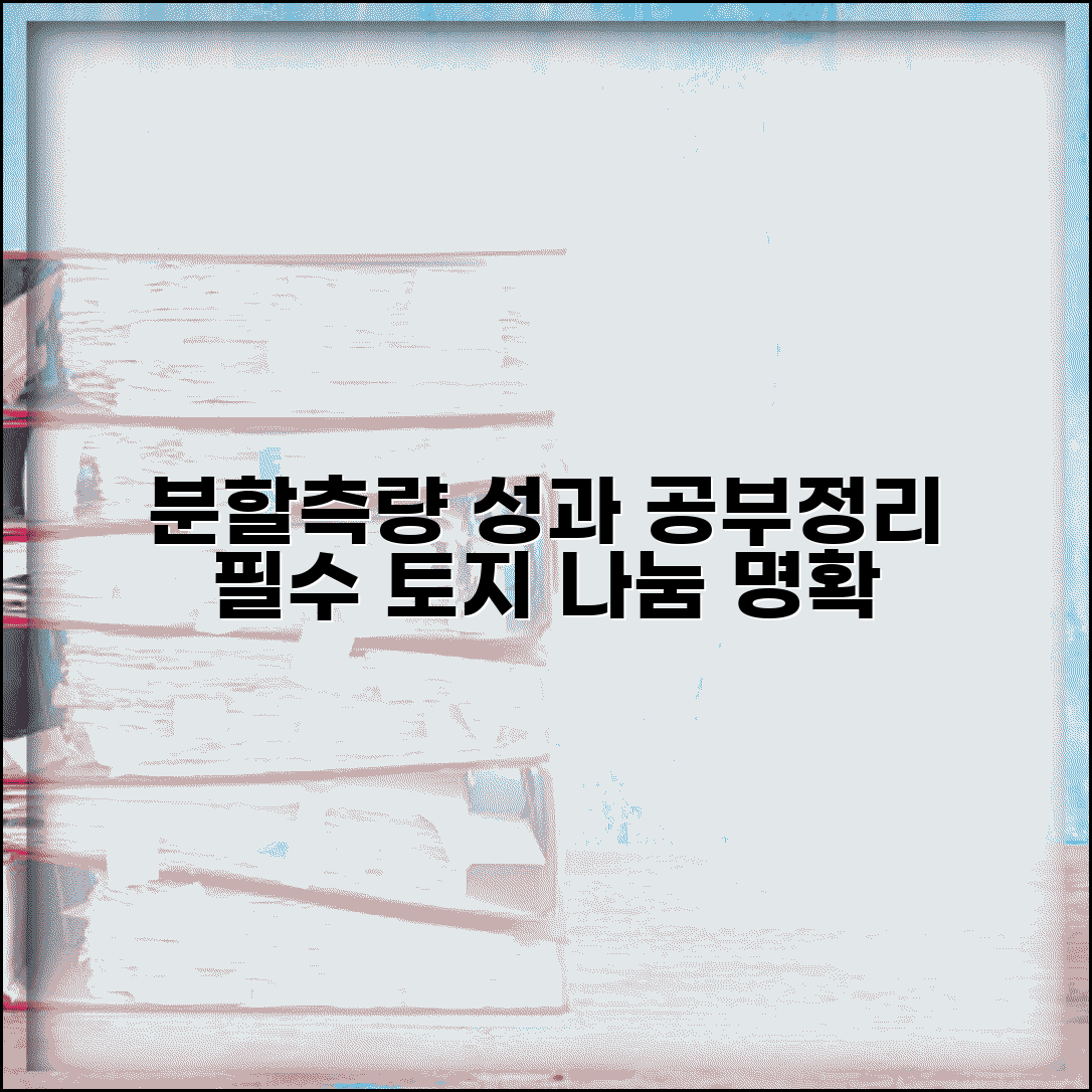 분할측량성과 공부정리 | 토지분할 측량성과도 공부정리