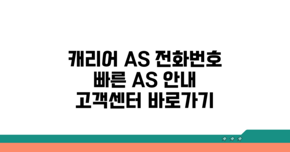 캐리어 AS 고객센터 전화번호