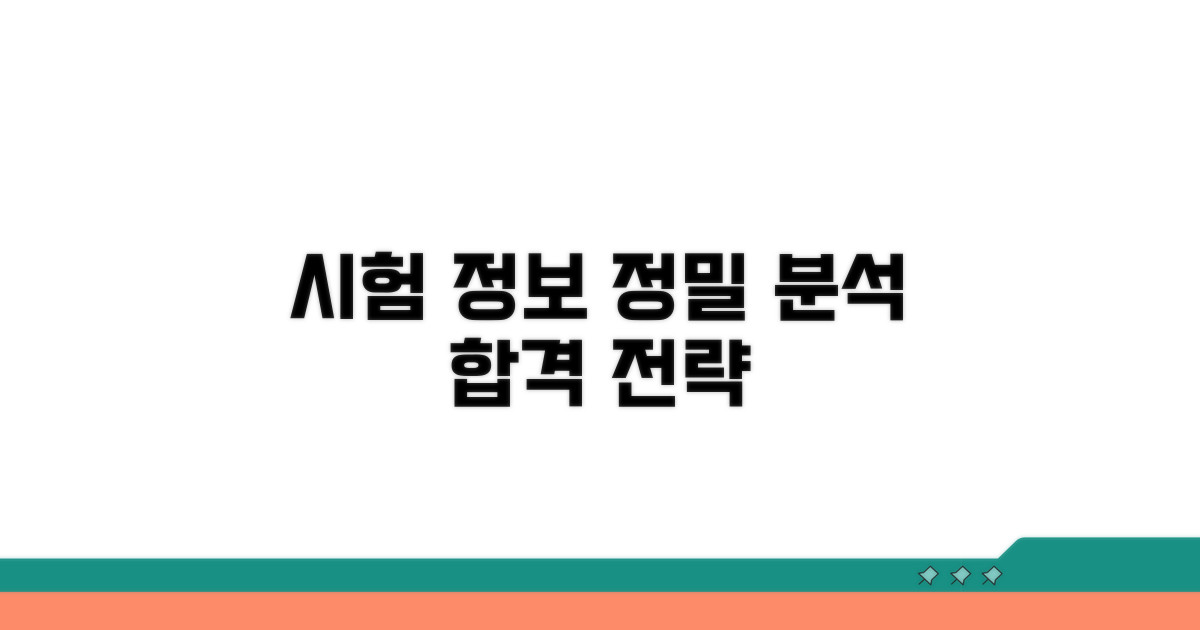 시험 정보 상세 분석