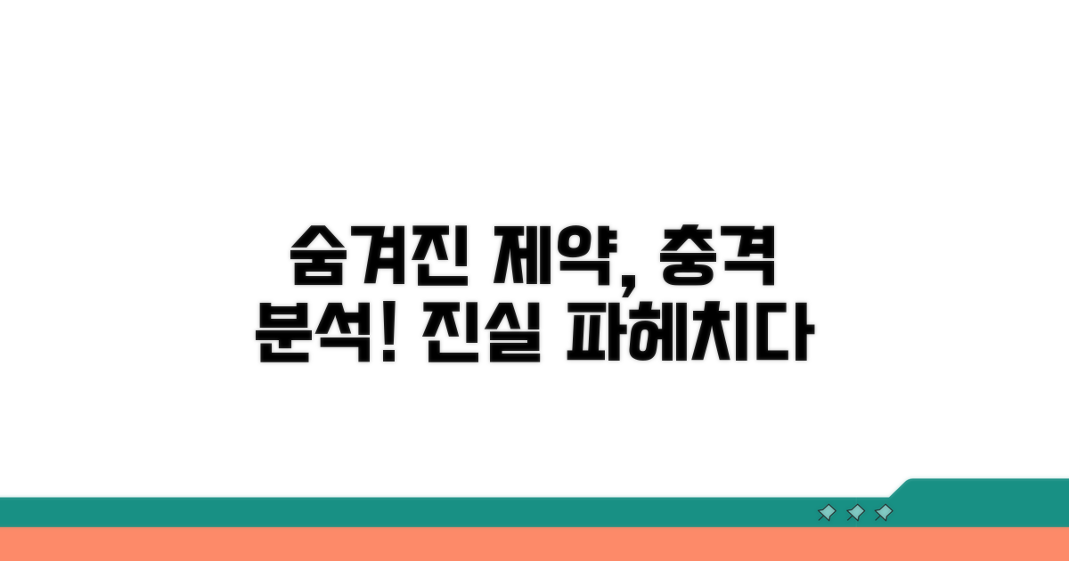 숨겨진 제약 사항 상세 분석