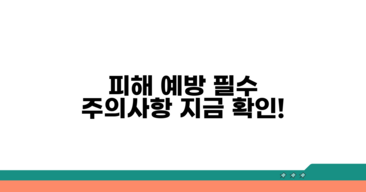 피해 예방을 위한 주의사항
