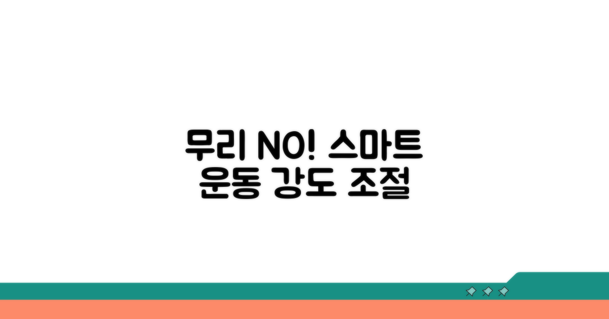 무리하지 않는 운동 강도 조절