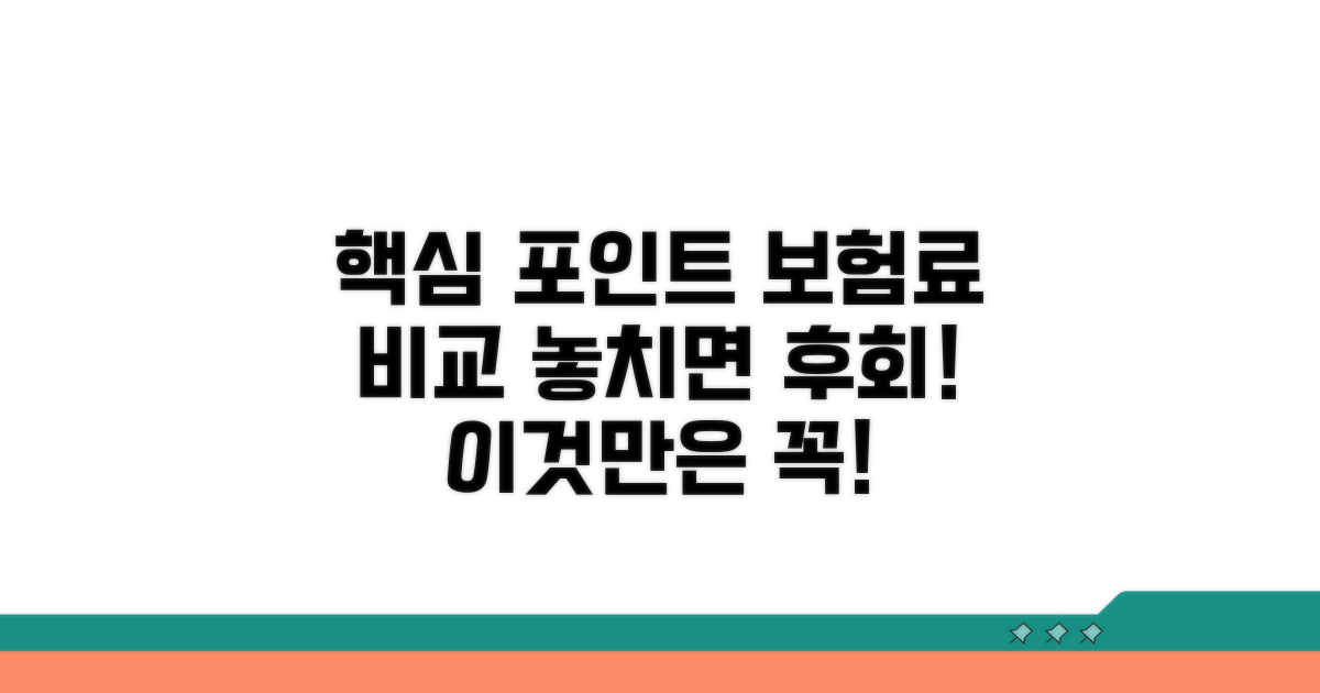 보험료 비교 시 꼭 확인해야 할 점