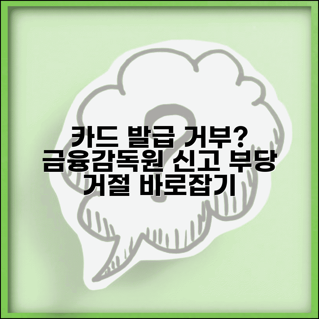 카드 발급 거부 신고 | 신용카드 발급 부당 거절 금융감독원 신고