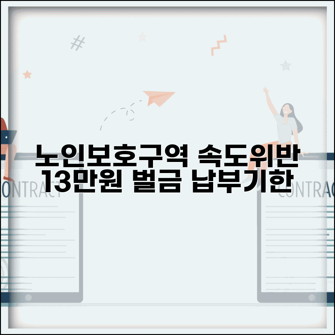 노인보호구역 범칙금 13만원 | 속도위반 적발시 부과되는 벌금액과 납부 기한 안내