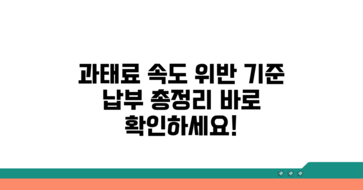 속도위반 과태료 기준과 납부 방법