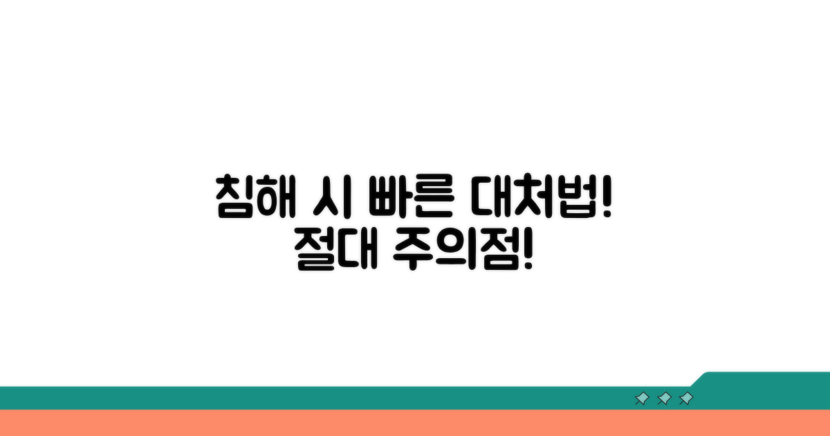 침해 시 대처 방법과 주의점