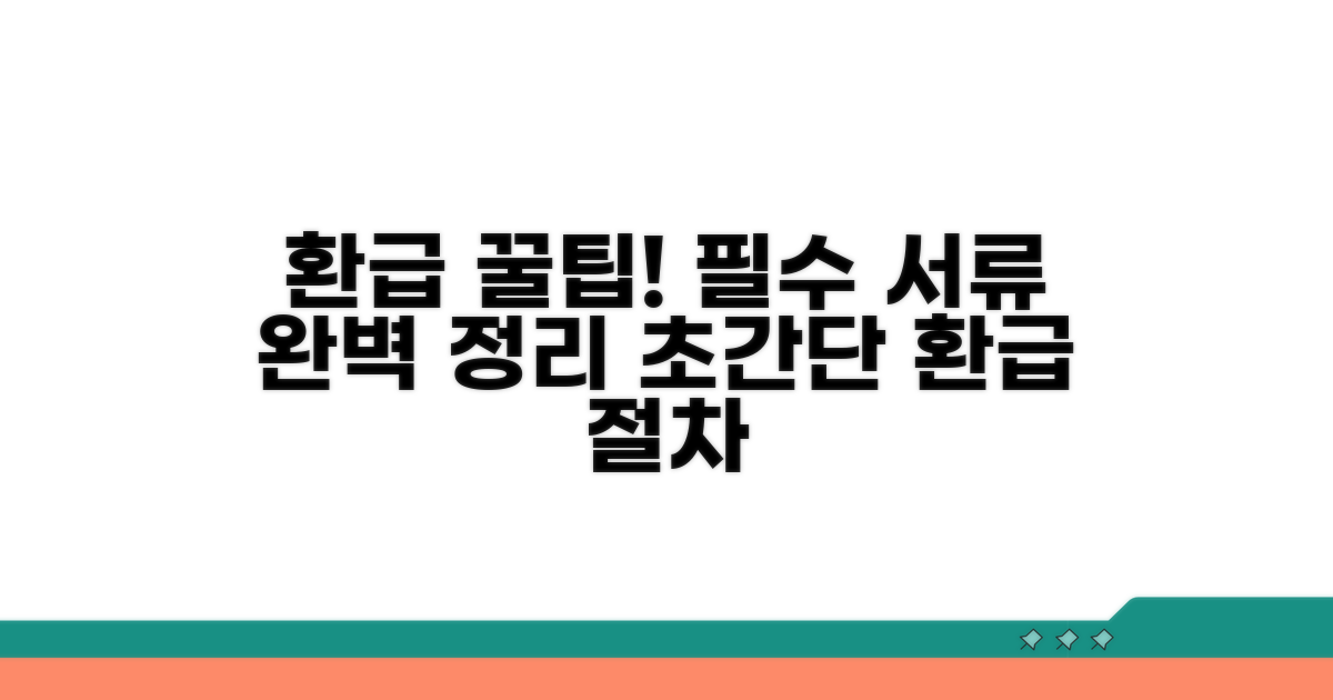 환급 절차와 필요한 서류