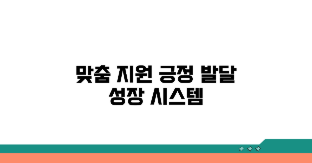 긍정적 발달 위한 맞춤 지원 시스템