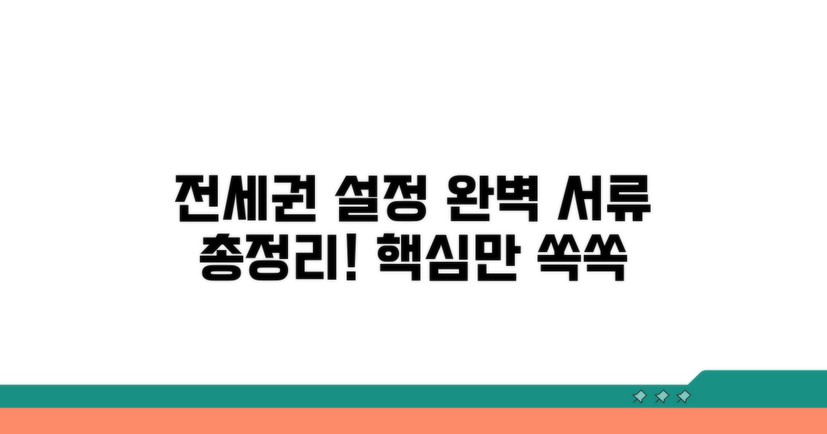 전세권 설정 서류 완벽 정리