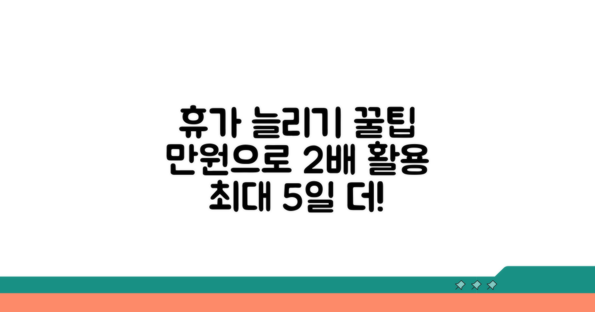 휴가일수 늘리는 꿀팁과 활용법