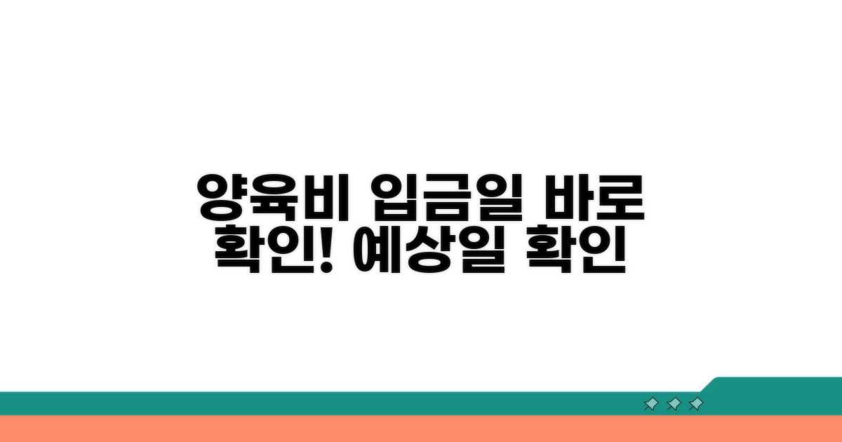 양육비 선지급금 입금일: 예상되는 날짜 확인