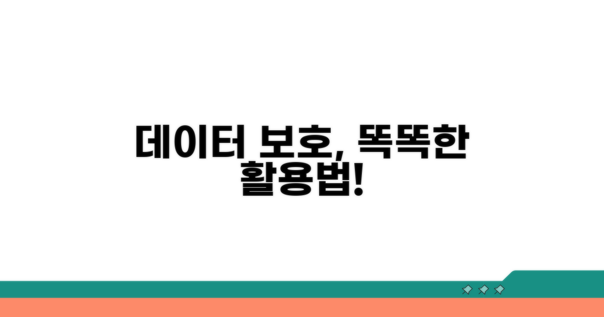 데이터 보호, 똑똑하게 활용하자