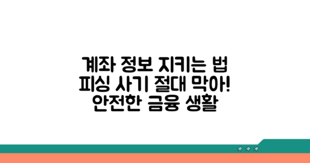 계좌 정보 보호, 피싱 사기 완벽 대비