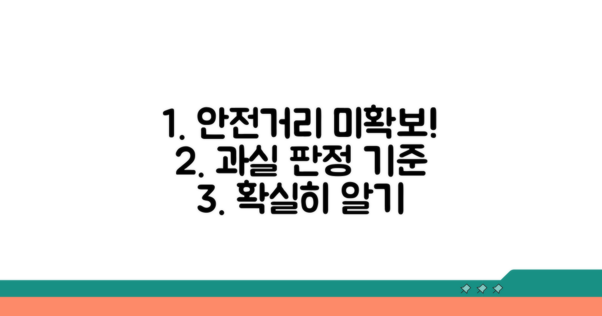 안전거리 미확보 과실 판정 기준