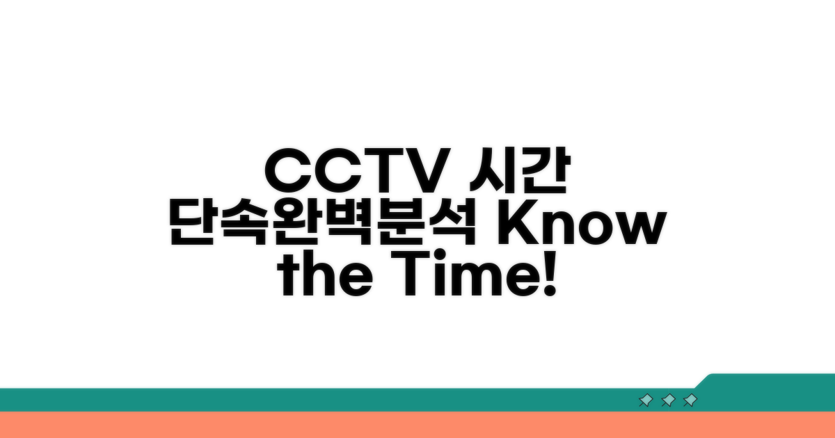 CCTV 단속 시간 완벽 분석