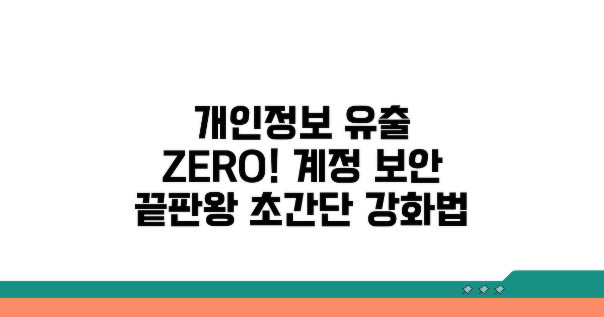 개인정보 유출 막는 계정 보안 강화법