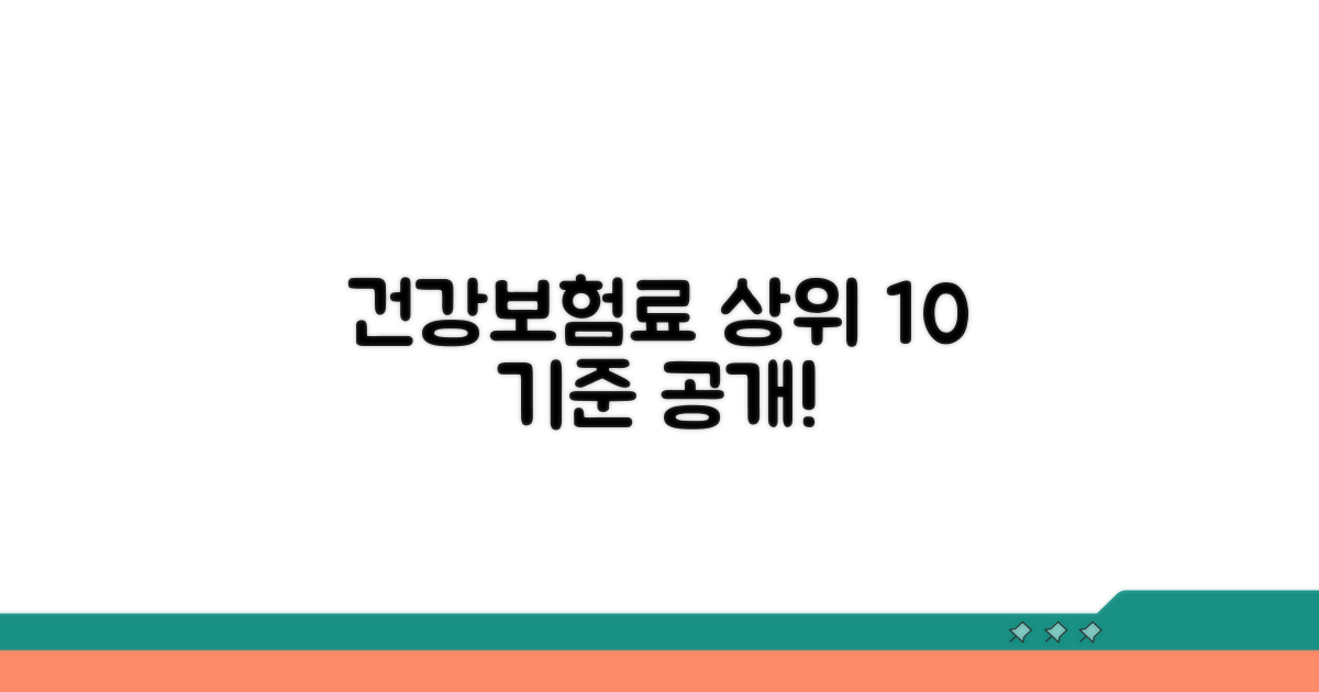 건강보험료 상위 10% 기준 명확히