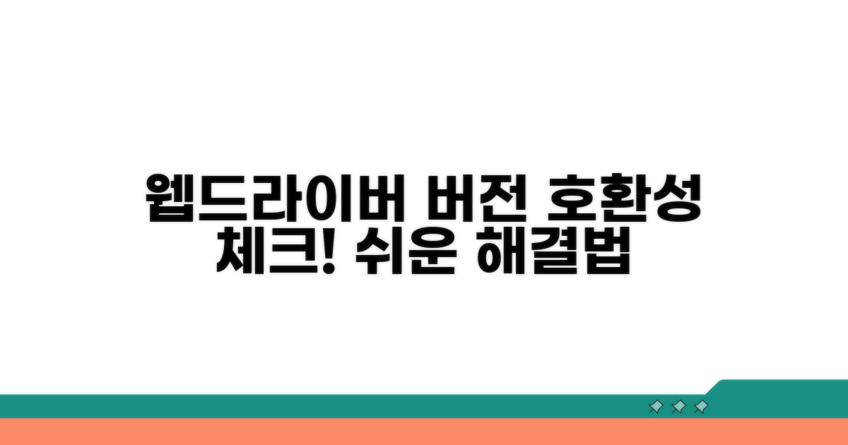 웹드라이버 버전 호환성 체크