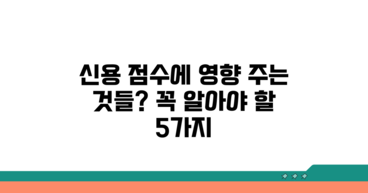 신용 점수에 미치는 영향은?