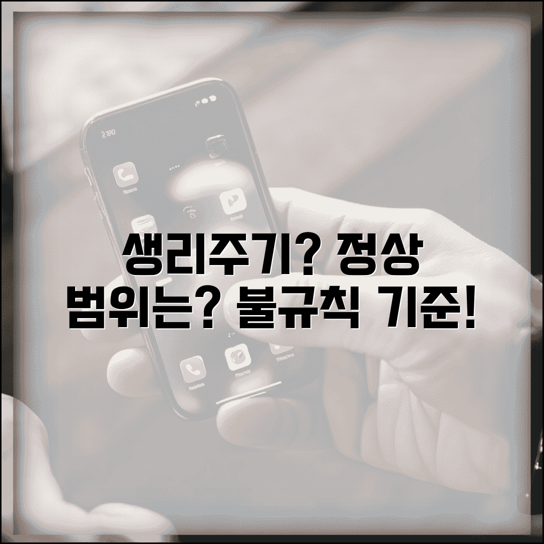생리주기 불규칙 기준과 정상 범위 알아보기