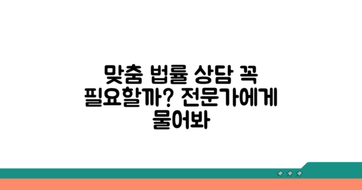 맞춤 법률 상담, 꼭 받아야 할까?
