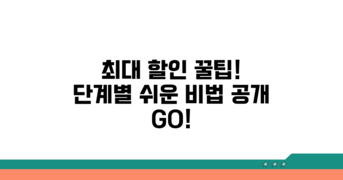 최대 할인 받는 단계별 절차