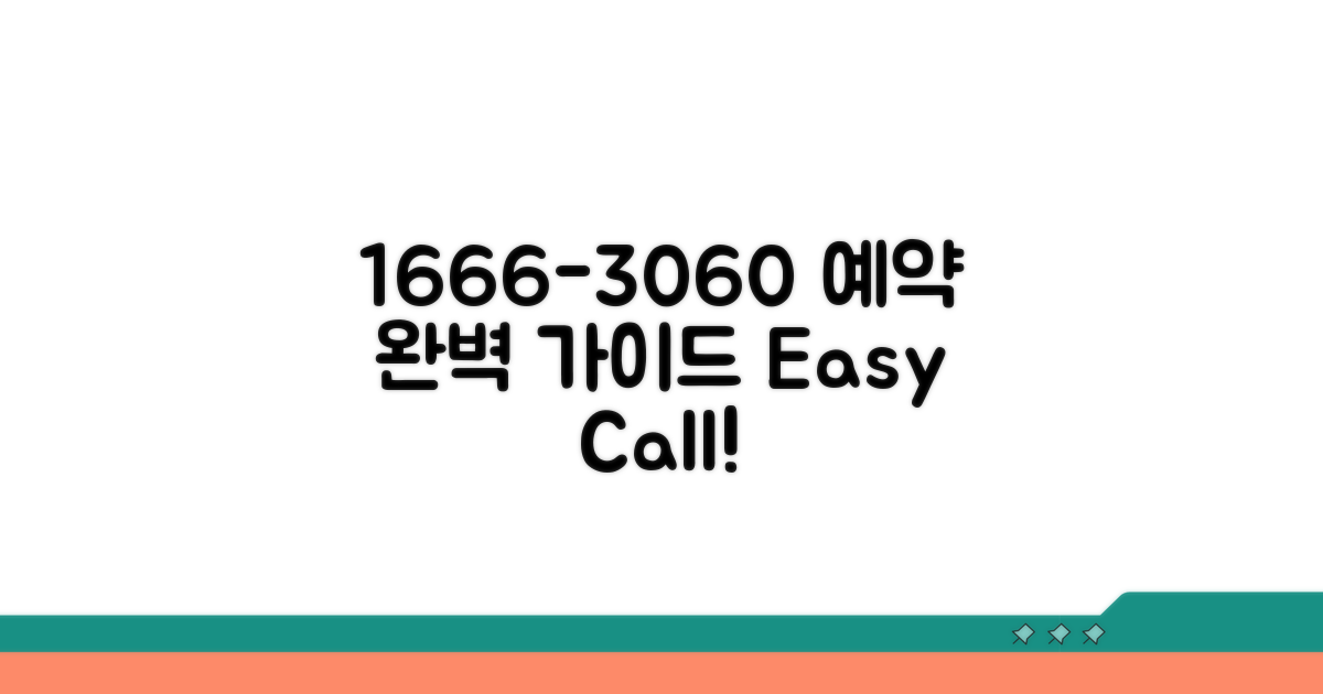 1666-3060 전화 예약 완벽 가이드