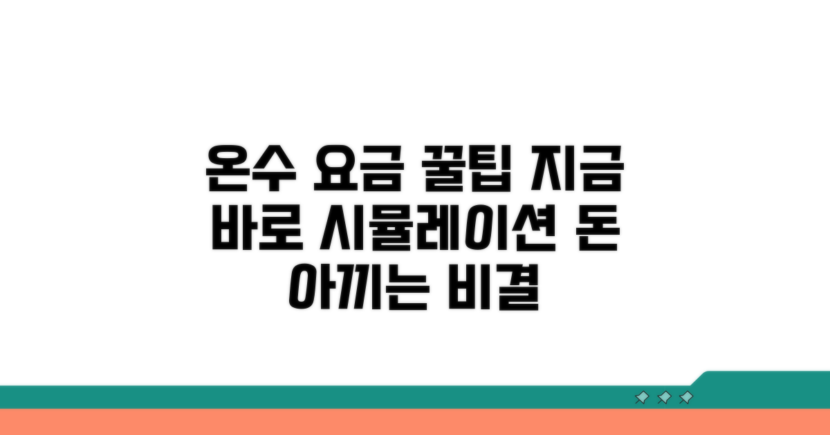 온수 사용량, 요금 시뮬레이션으로 파악