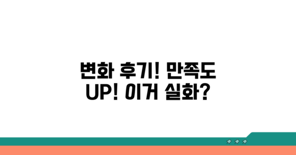 상담 후 변화와 만족 후기