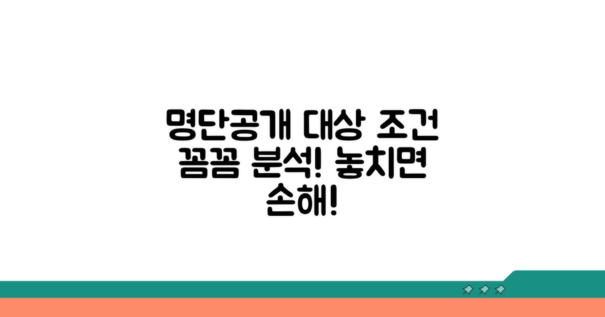 명단 공개 대상과 조건 분석