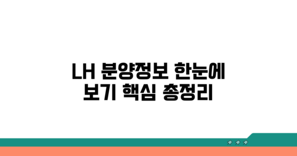 LH 분양정보 한눈에 보기
