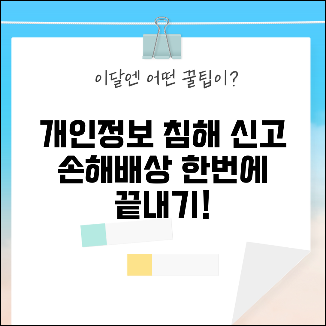 개인정보 침해 신고 방법과 손해배상 절차