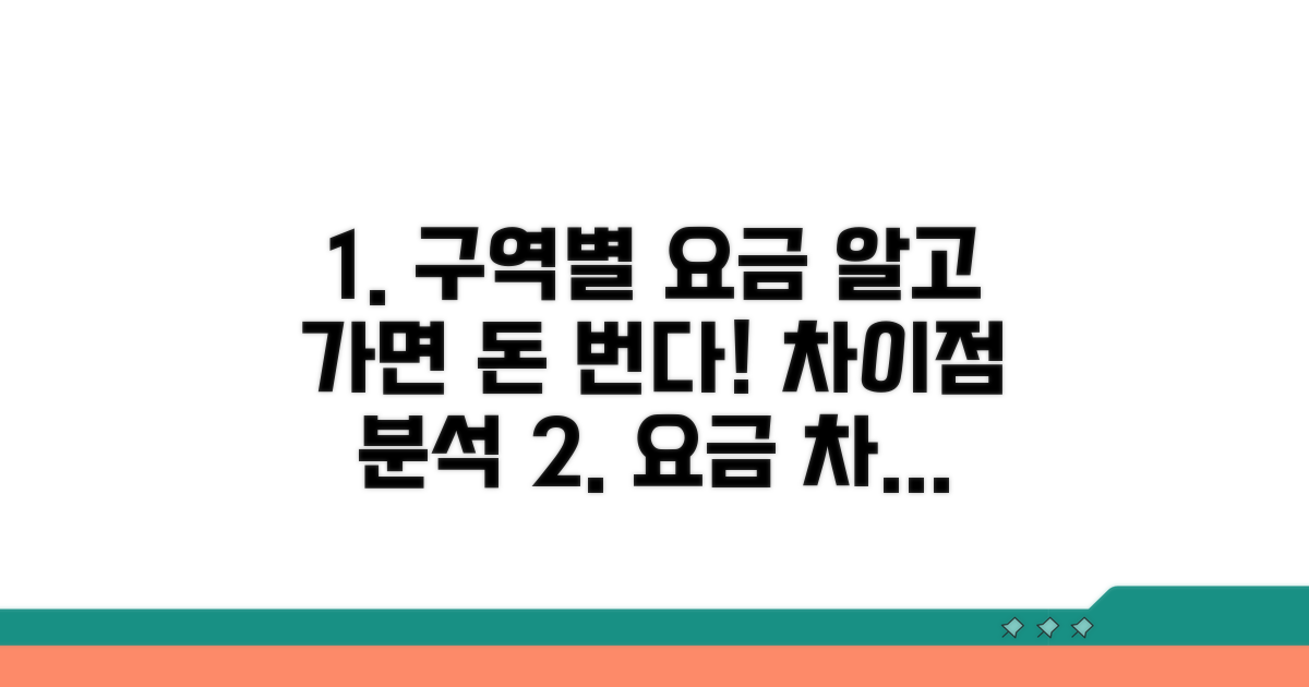 구역별 요금 차이점 분석