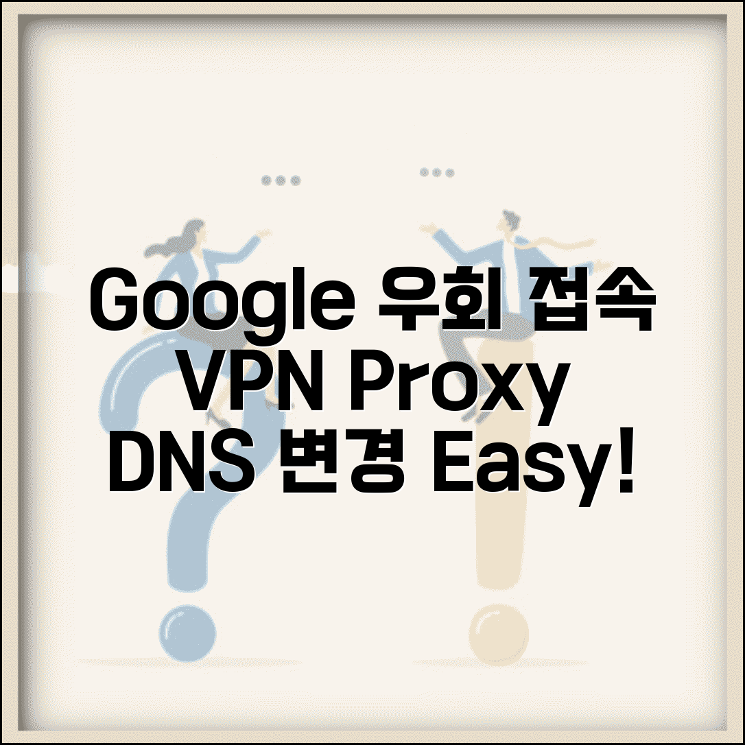 구글 우회접속 VPN 프록시 DNS 변경 방법