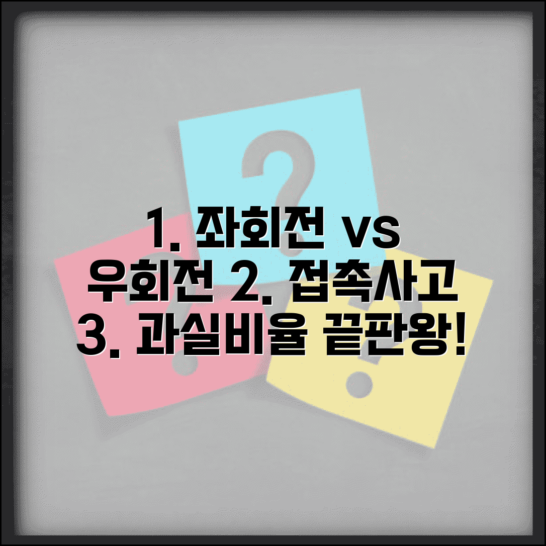 좌회전 우회전 접촉사고 과실비율 완벽 분석