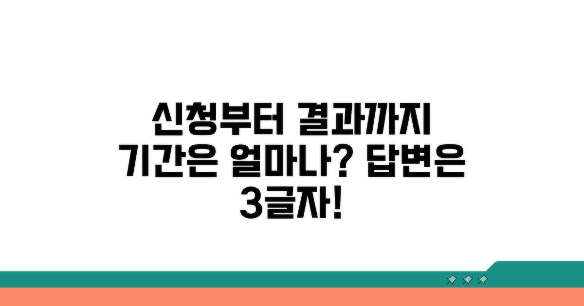 신청부터 결과까지, 기간은 얼마나 걸릴까?
