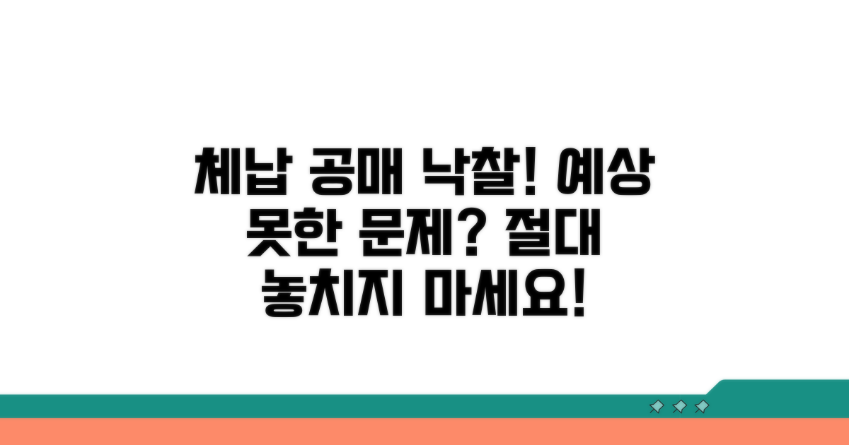 주의! 체납 공매 낙찰 시 발생 가능한 문제