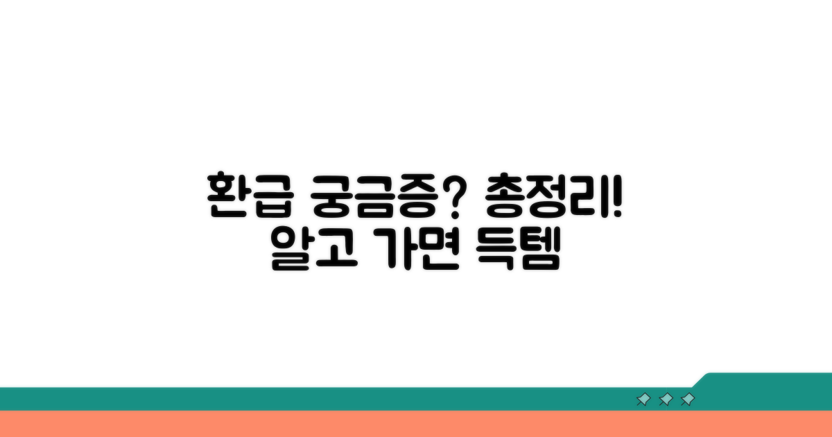 환급 기간, 궁금한 점 총정리