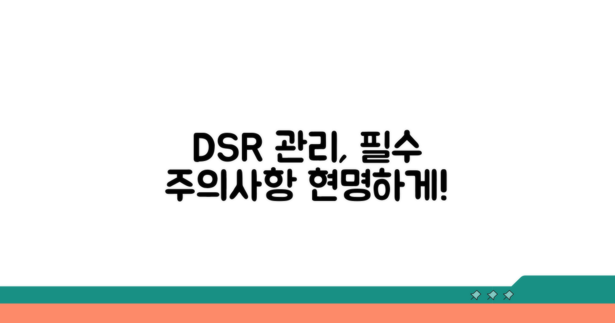 주의사항과 DSR 현명하게 관리하기