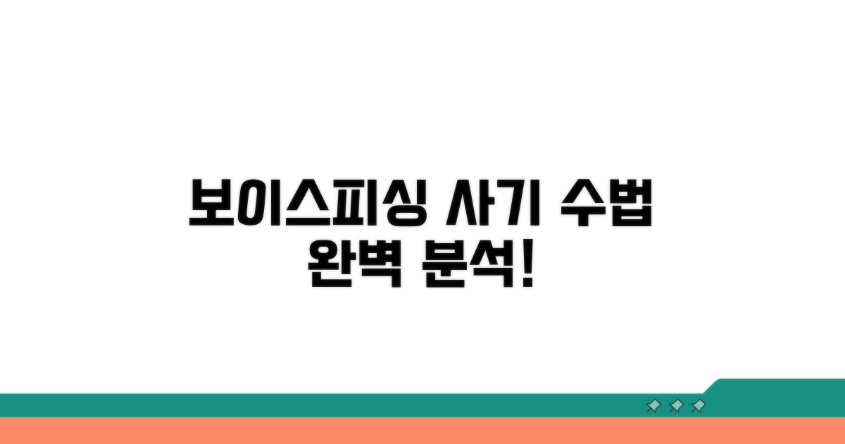 보이스피싱, 사기 수법 상세 분석