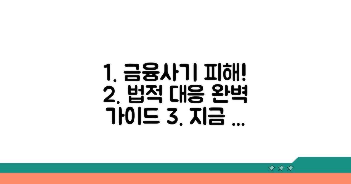 금융 사기 피해, 법적 대응 방법