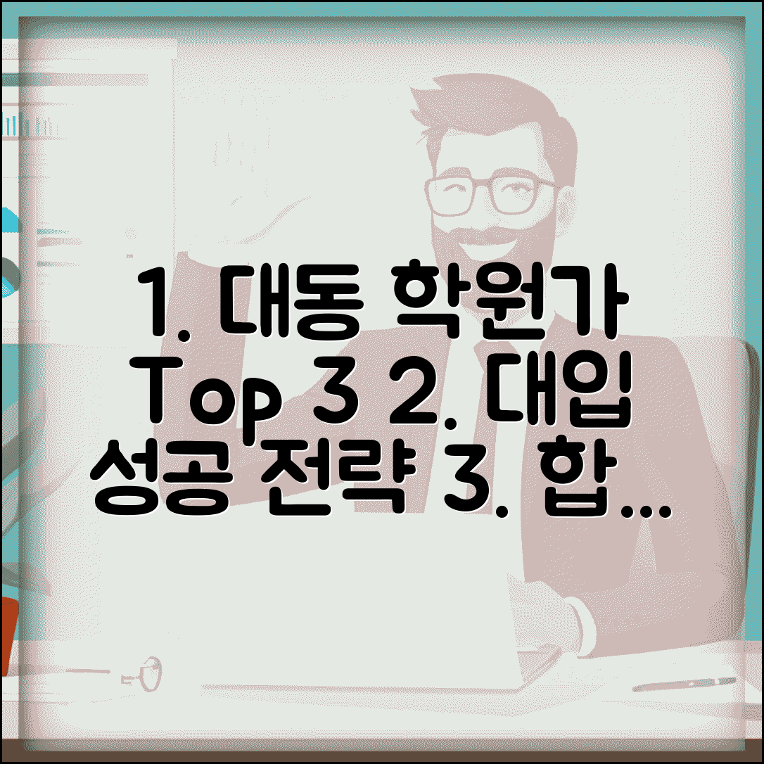 동구 대동 학원가 대입 학원 추천 순위 | 입시 정보, 합격 전략, 공부법 총정리