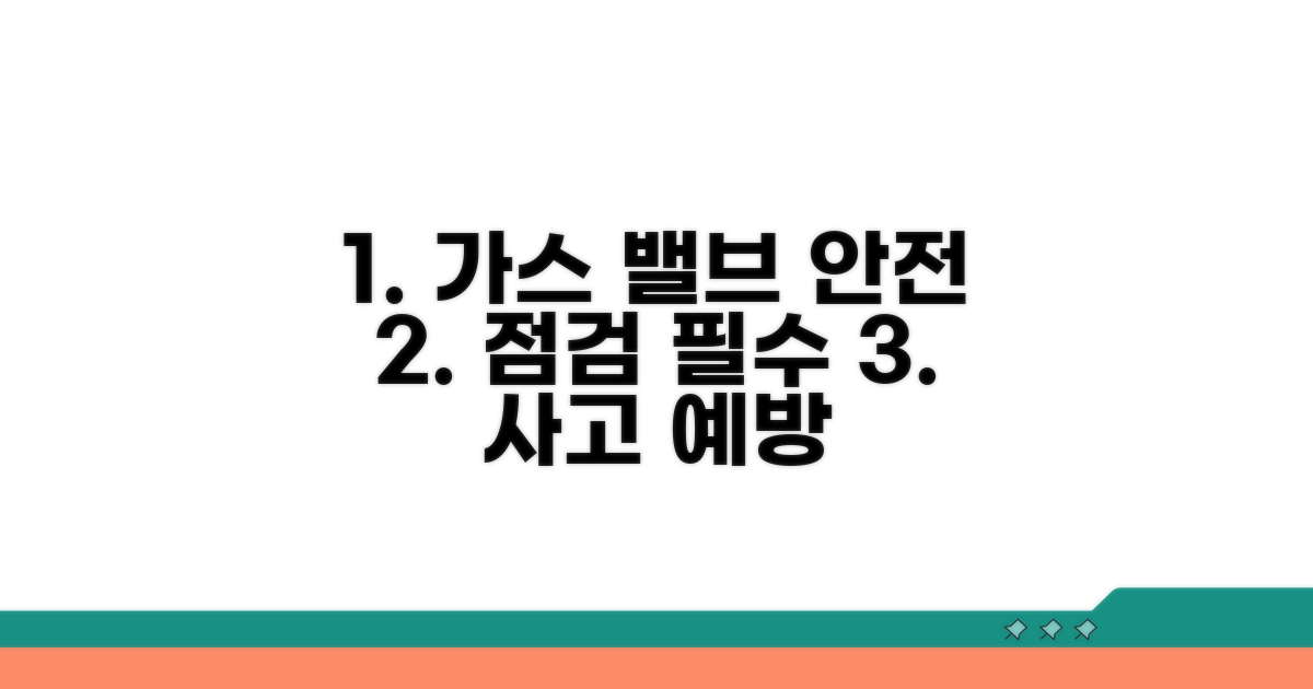 가스 밸브 안전 점검 가이드