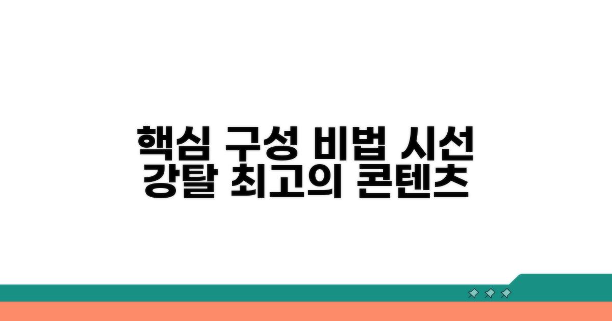 눈길 끄는 핵심 내용 구성 비법