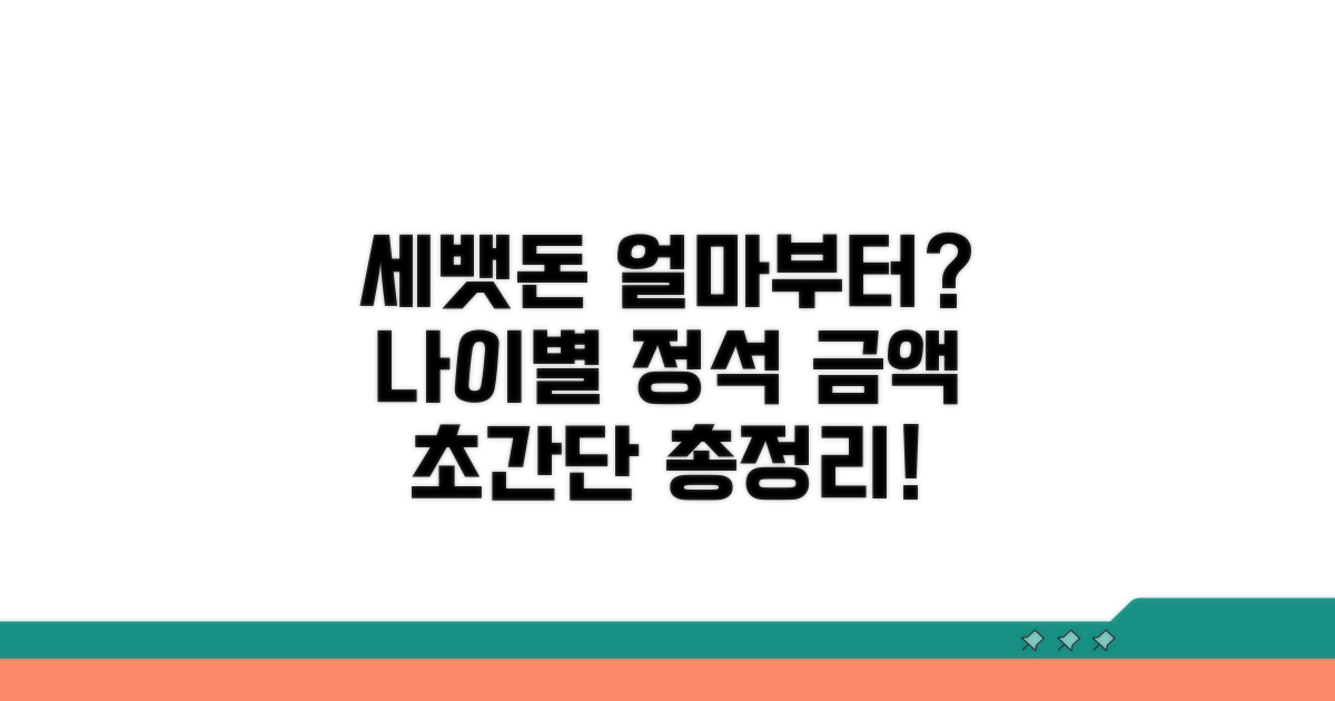 세뱃돈 얼마부터? 나이별 금액 총정리