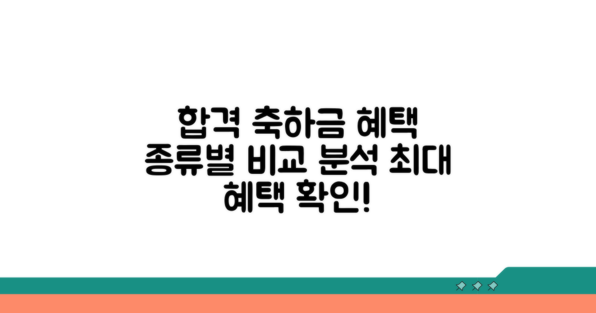 시험 합격 축하금 종류별 혜택 비교