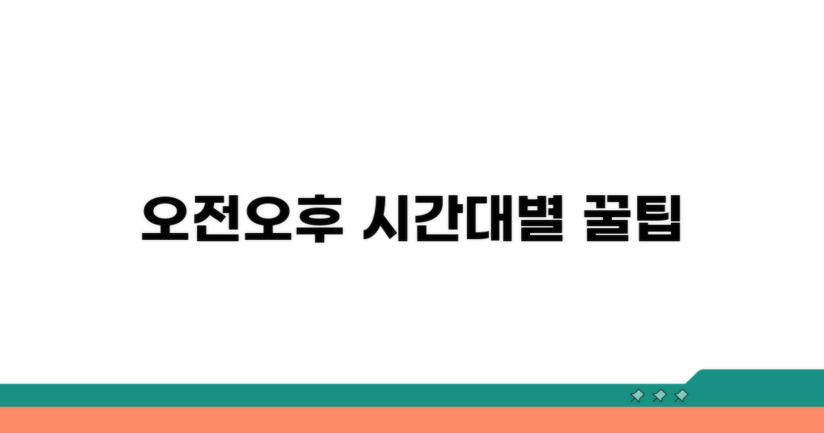 오전, 오후 시간대별 이용 팁