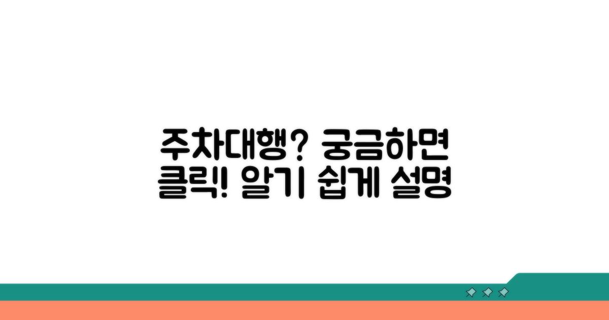 주차대행, 무엇을 하는 걸까?