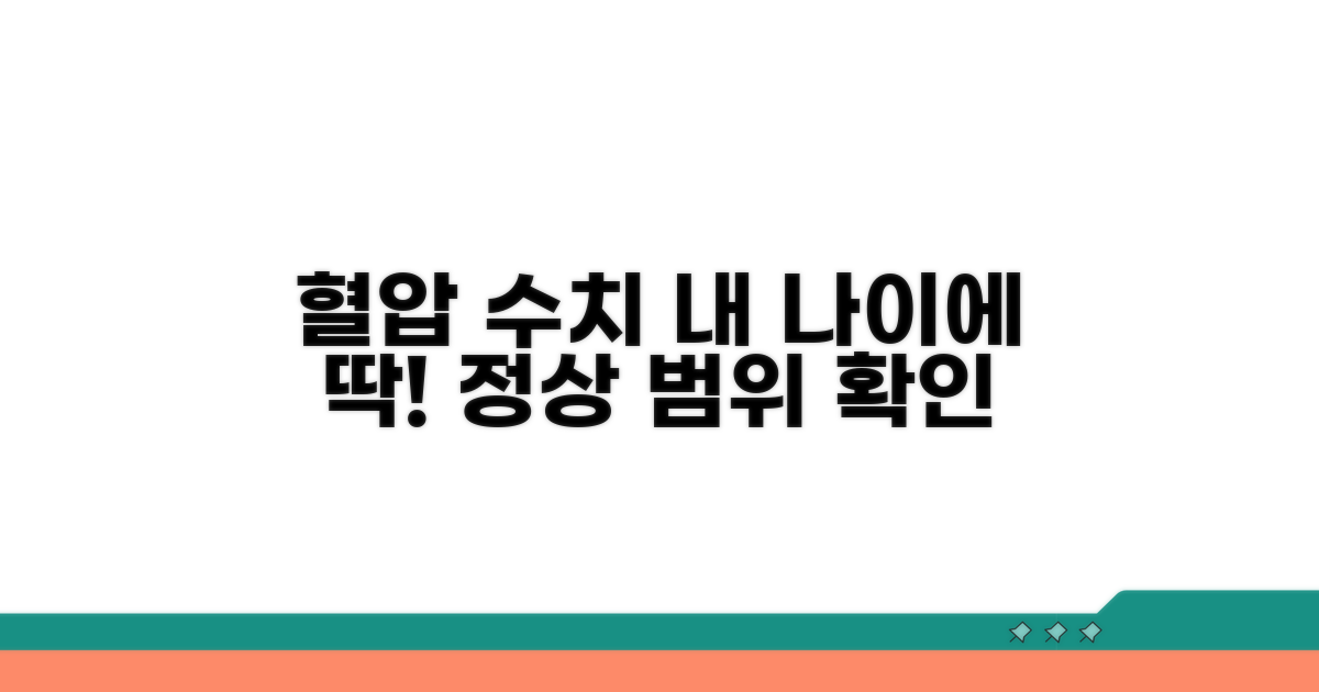 연령별 정상 혈압 수치 한눈에